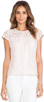 Thumbnail for your product : Milly Lace Cap Sleeve Top