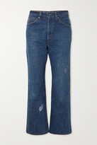 Thumbnail for your product : Valentino Garavani Garavani - + Levi's 1969 517 Mid-rise Bootcut Printed Denim Jeans - Navy
