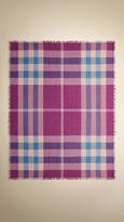 Thumbnail for your product : Burberry Check Cotton Modal Square