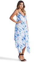 Thumbnail for your product : T-Bags 2073 T-Bags LosAngeles Embellished Asymmetrical Maxi Dress with Tonal Hem