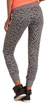 Thumbnail for your product : Charlotte Russe Animal Print Skinny Sweat Pant