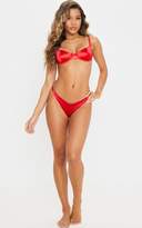 Thumbnail for your product : PrettyLittleThing Red Satin Thong