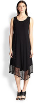 Thumbnail for your product : Eileen Fisher Lace-Border Knit Tank Dress
