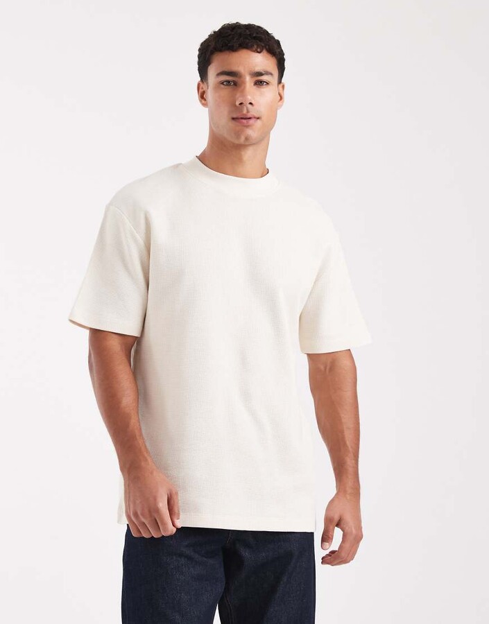 Asos T Shirt Bouche Mens White High Neck T Shirts ShopStyle