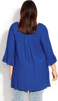 Thumbnail for your product : Avenue Flutter 3/4 Sleeve Top - marine