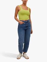 Thumbnail for your product : MANGO Ribbed Square Neck Crop Top