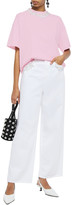 Thumbnail for your product : Christopher Kane Bead-embellished High-rise Wide-leg Jeans
