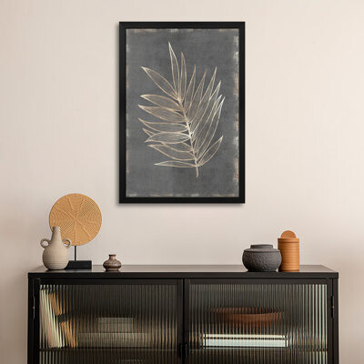 Red Barrel Studio Gilded Botanical I Premium Framed Poster by Eva Watts