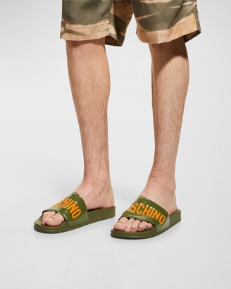 サンダル Moschino MB28032G1GG1100A Slides PVC sandal slide with Lettering logo | Moschino
