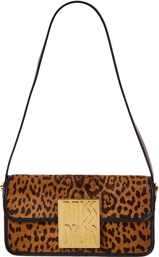 Christian Dior Miss Haircalf & Leather Shoulder Bag