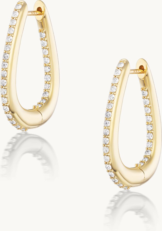 Sheryl Lowe Pavé Buckle Earrings