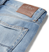 Thumbnail for your product : Jean Shop Jim Skinny-Fit Distressed Selvedge Denim Jeans
