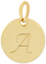 Thumbnail for your product : Anna Lou Gold plated small A disk charm