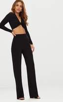 Thumbnail for your product : PrettyLittleThing Petite White Slinky Wide Leg Trousers