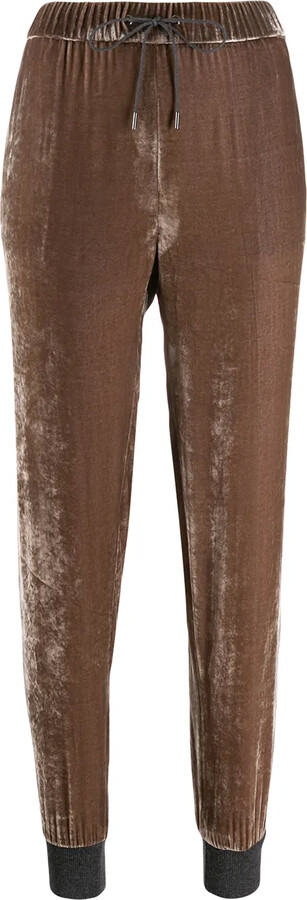 velour drawstring pants