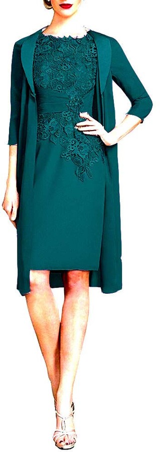 teal mid length dresses