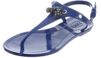 Tod's Rubberized Thong Sandals