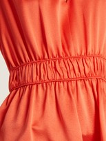 Thumbnail for your product : Roksanda Niah Gathered Silk-satin Top - Red