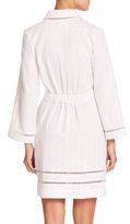 Thumbnail for your product : Oscar de la Renta Sleepwear Luxe Spa Short Cotton Robe