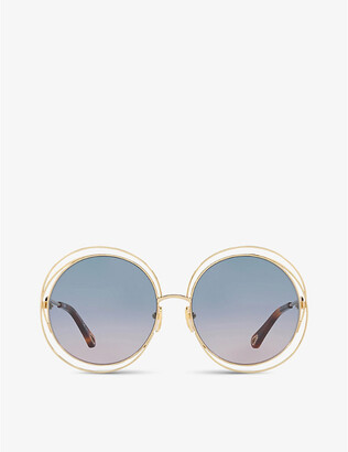 Gemma Round Sunglasses, Dusk & Dusk Gradient