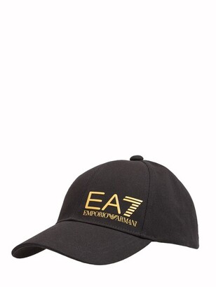 EA7 Emporio Armani Logo cotton canvas cap