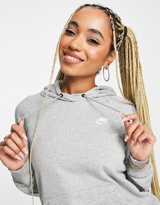 nike grey essentials hoodie women's