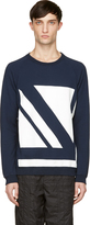 Thumbnail for your product : White Mountaineering Navy & White Unionjacket Print Sweatshirt