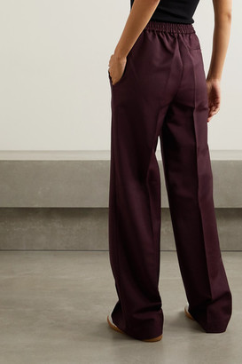 Acne Studios Wool And Mohair-blend Straight-leg Pants - Burgundy