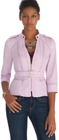 Thumbnail for your product : White House Black Market Twill Casual 3/4 Sleeve Jacket
