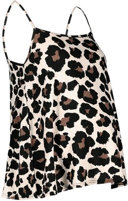 boohoo Maternity Leopard Print Basic Camisole