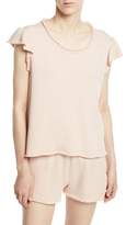 Thumbnail for your product : Joie Delfina Raw-Edge Flutter-Sleeve Top
