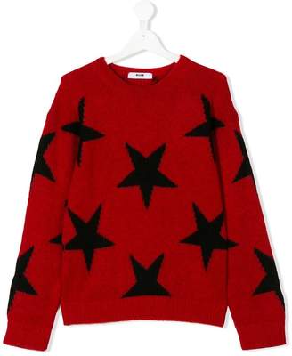 MSGM Kids star detail sweater