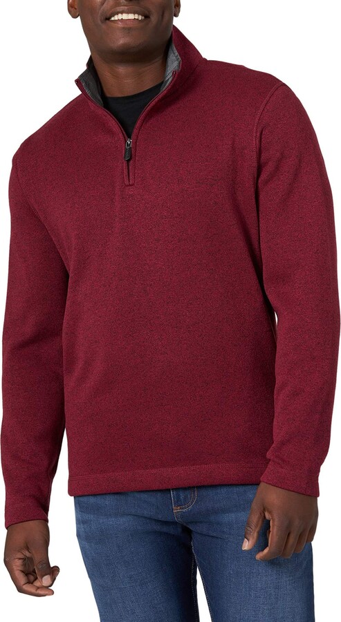Wrangler Authentics Men's Sweater Fleece Quarter-Zip Shirt - ShopStyle  Jumpers & Hoodies
