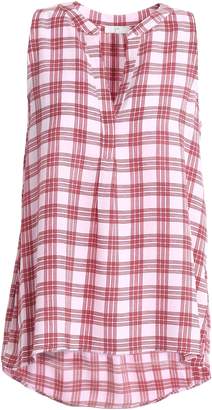 Joie Checked Crepe Top