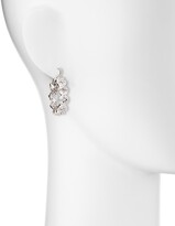 Thumbnail for your product : FANTASIA 7.25 TCW CZ Flower Shaped Hoop Earrings