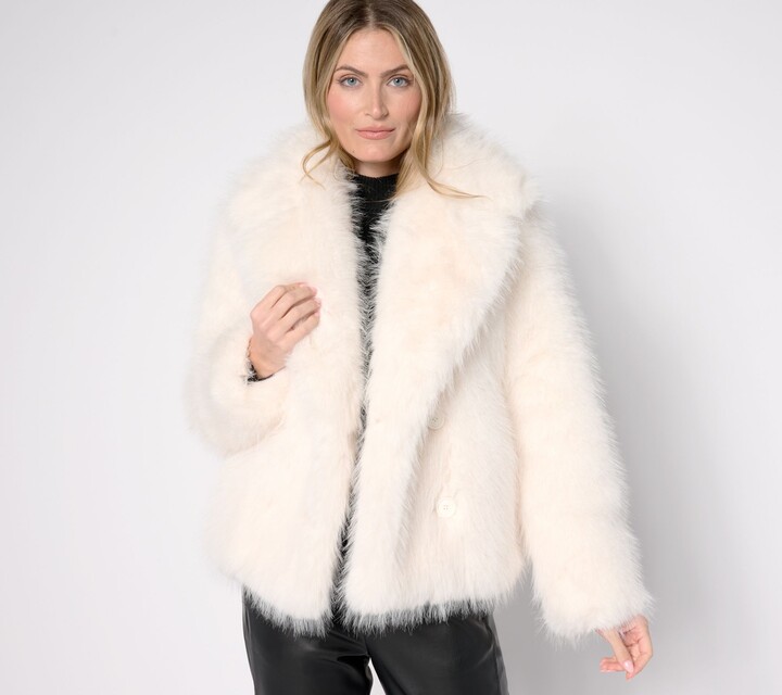 Donna Salyer's Fabulous-Furs As Is Donna Salyers Fabulous Furs Sofia Swish Faux Fur Coat