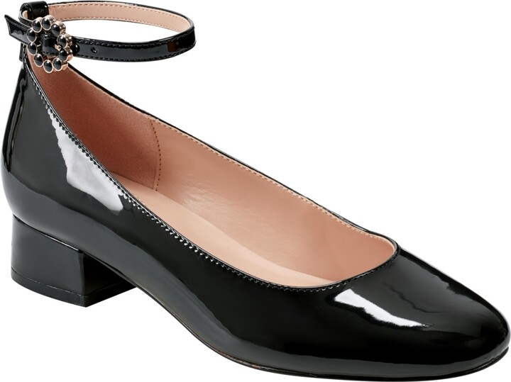 Bandolino Women's Lexy Ankle Strap Low Block Heel Pumps