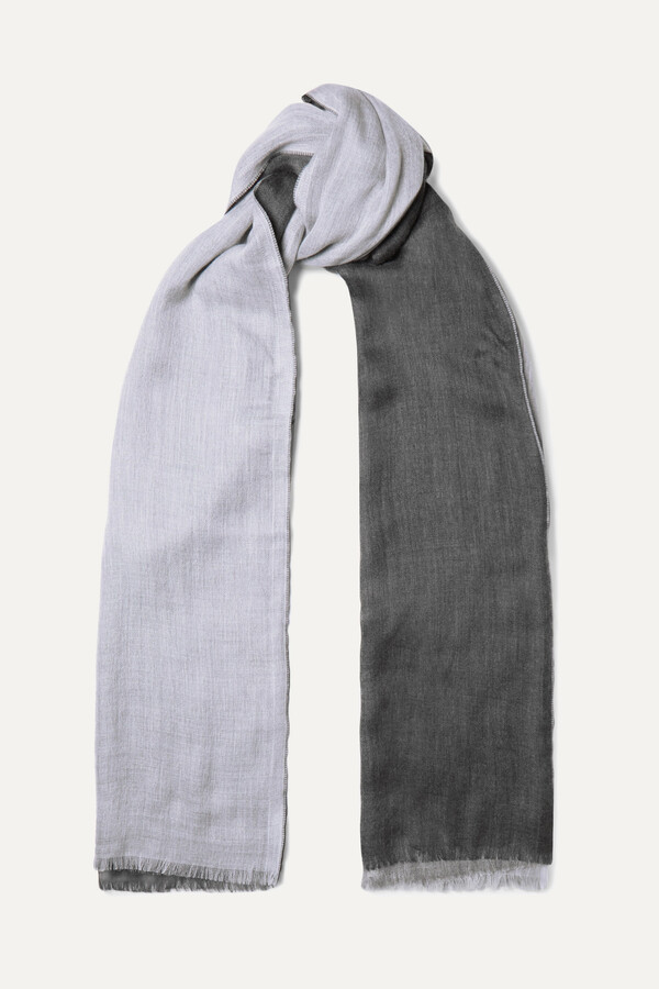 Loro Piana Aylit Nuvola Pure Striped Cashmere And Silk-blend Scarf