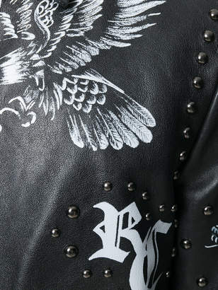 Roberto Cavalli printed studded jacket