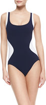 Thumbnail for your product : Karla Colletto Two-Tone Classic One-Piece