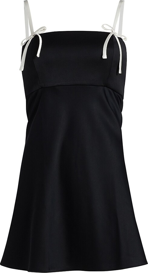 Women's Morgan Square Neck Minidress - Black - Size 0
