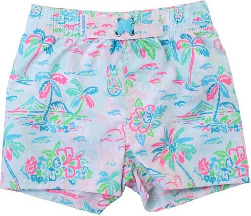 RuggedButts Boys' Classic Swim Trunks Baby 3/6 mo. Tropical Resort