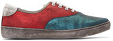Thumbnail for your product : Marc Jacobs Red Distressed Metallic Sneakers
