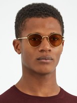 Thumbnail for your product : Gucci Round Metal Sunglasses - Gold