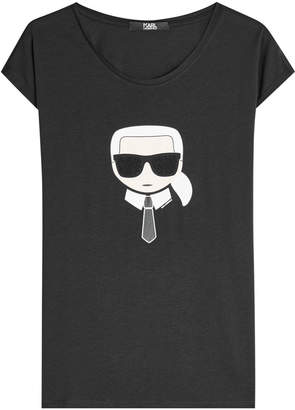 Karl Lagerfeld Paris Printed T-Shirt with Cotton