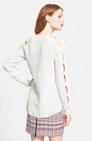Thumbnail for your product : Milly Cable Knit Peekaboo Sleeve Pullover