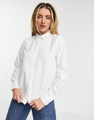 Pieces oxford shirt in white