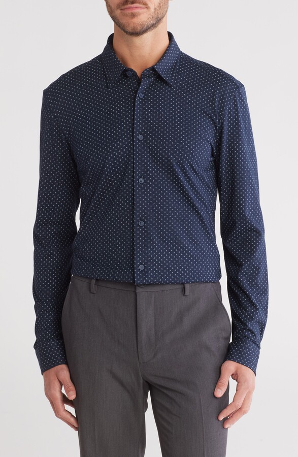 HUGO BOSS Roan Kent Long Sleeve Button-Up Shirt
