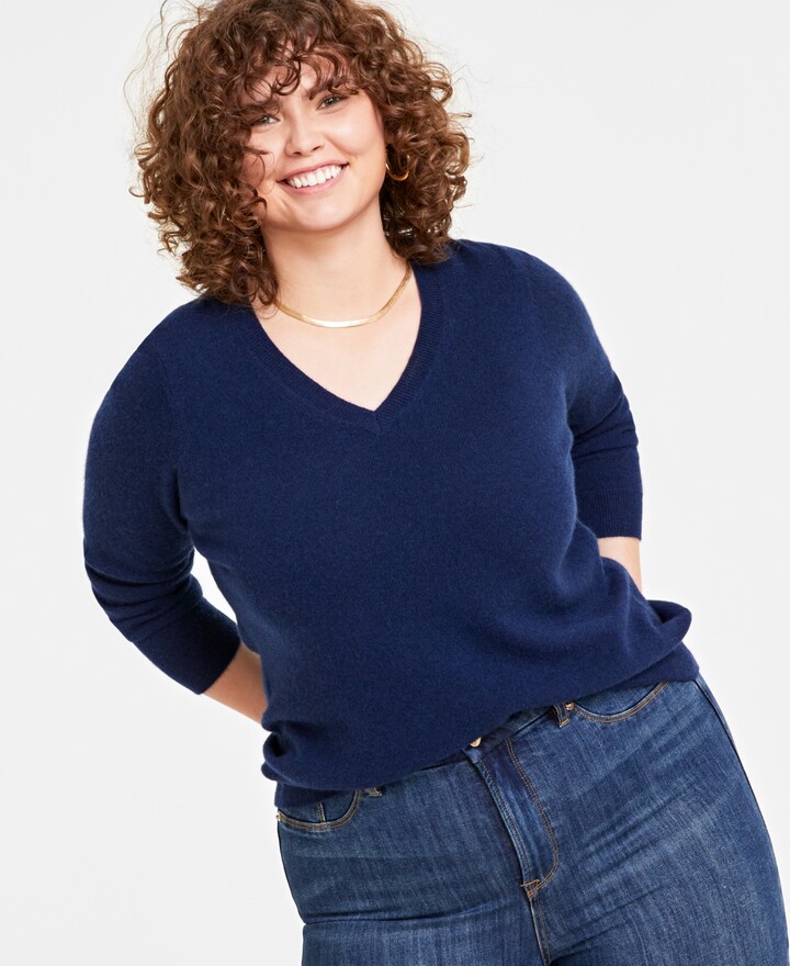Women's Plus Size Cashmere Sweater | ShopStyle CA