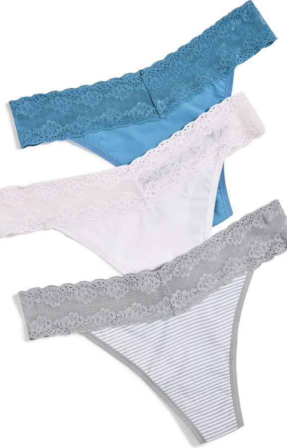 Natori Bliss Perfection One Size Thong 3-Pack